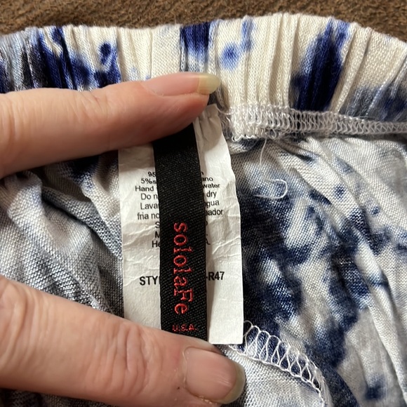 blue tie dye harem pants joggers size large - Picture 4 of 6